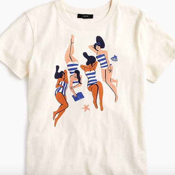 J. Crew Tops - Virginie Morgand  J.Crew sunbathers graphic Tshirt